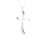 1/10 ctw Round Lab Grown Diamond Cross Pendant