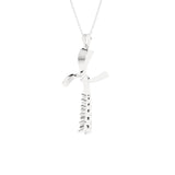 1/10 ctw Round Lab Grown Diamond Cross Pendant