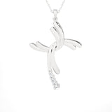 1/6 ctw Round Lab Grown Diamond Cross Pendant
