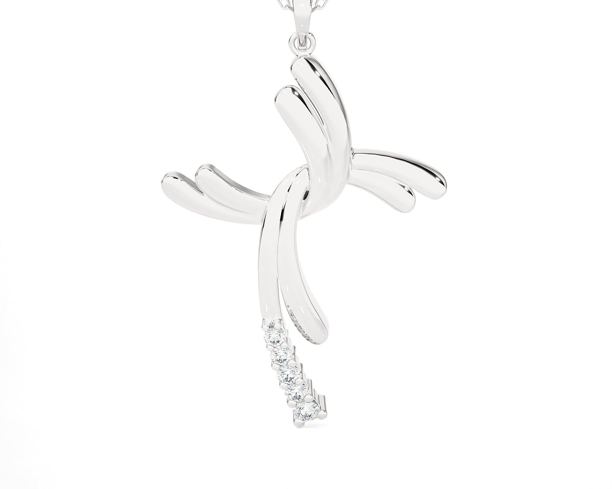 1/6 ctw Round Lab Grown Diamond Cross Pendant