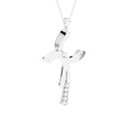 1/6 ctw Round Lab Grown Diamond Cross Pendant