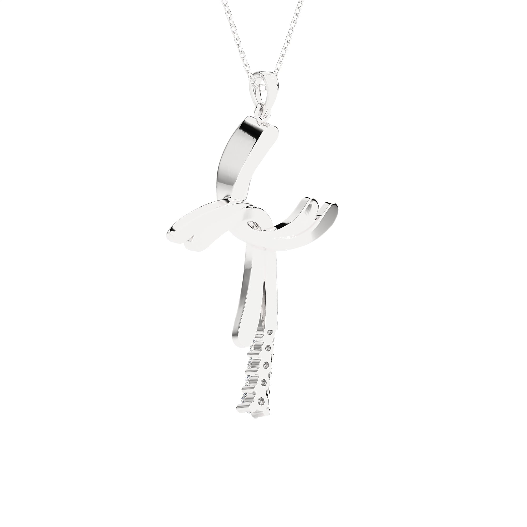 1/6 ctw Round Lab Grown Diamond Cross Pendant