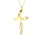1/6 ctw Round Lab Grown Diamond Cross Pendant