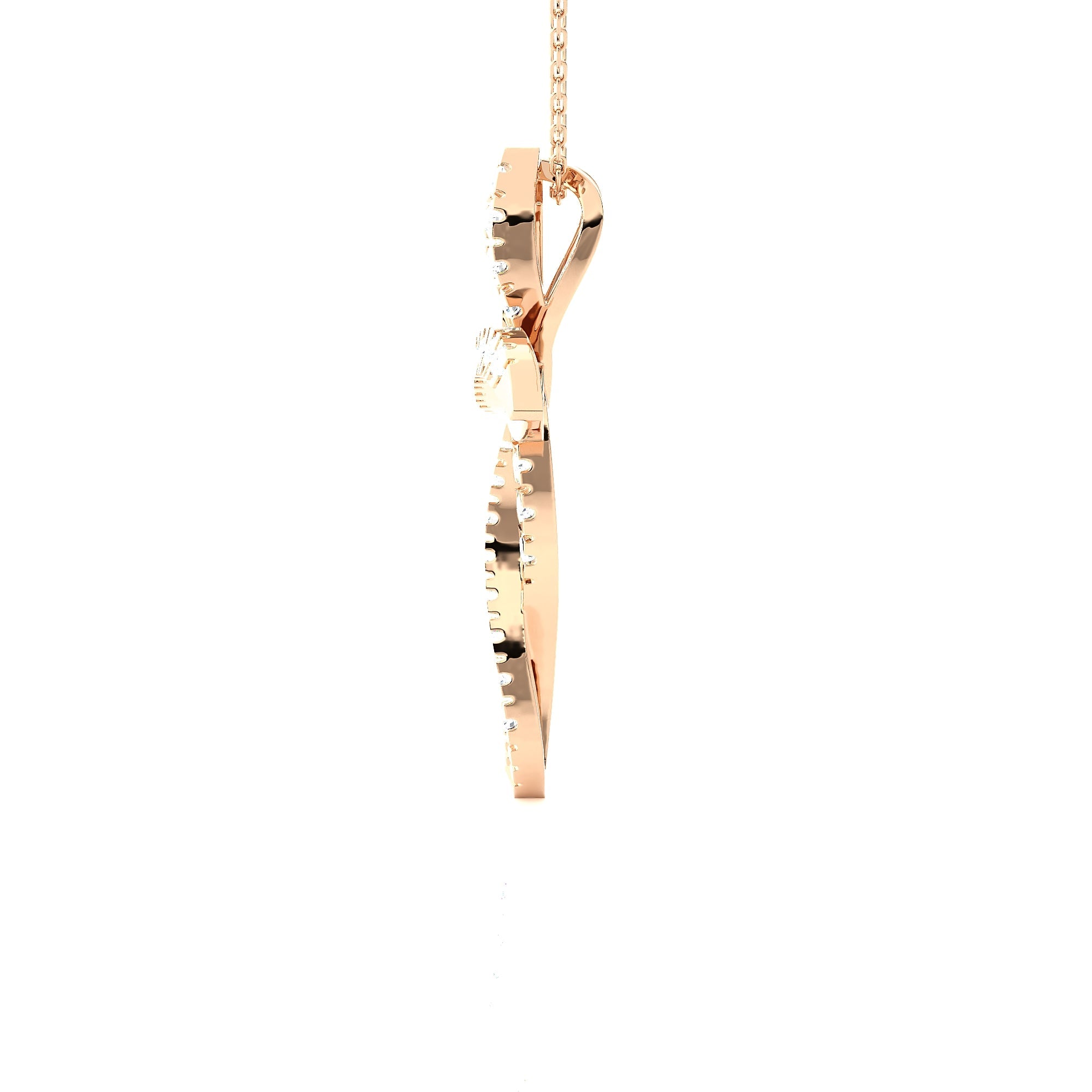 1/2 ctw Round Lab Grown Diamond Cross Pendant