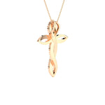 1/2 ctw Round Lab Grown Diamond Cross Pendant