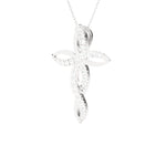 1/2 ctw Round Lab Grown Diamond Cross Pendant