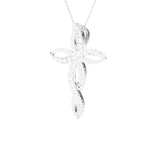 1/2 ctw Round Lab Grown Diamond Cross Pendant