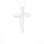 1/2 ctw Round Lab Grown Diamond Cross Pendant