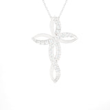 1/2 ctw Round Lab Grown Diamond Cross Pendant