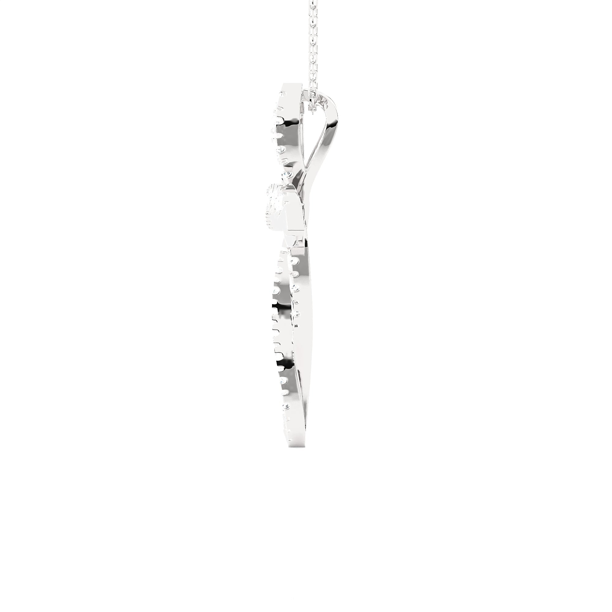 1/2 ctw Round Lab Grown Diamond Cross Pendant