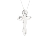 1/2 ctw Round Lab Grown Diamond Cross Pendant