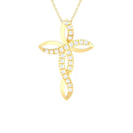 1/2 ctw Round Lab Grown Diamond Cross Pendant
