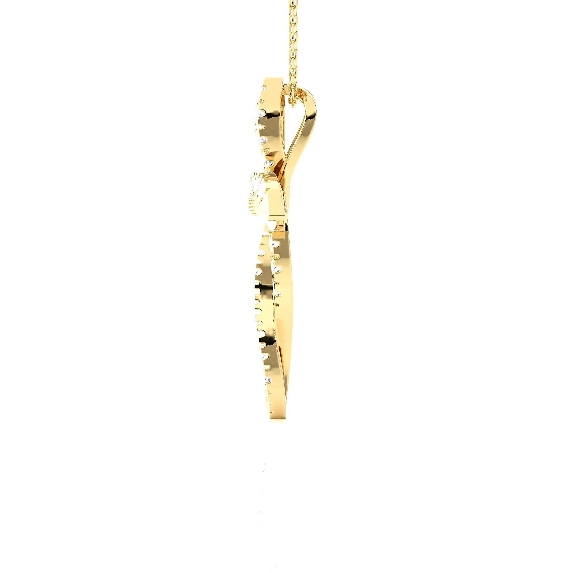 1/2 ctw Round Lab Grown Diamond Cross Pendant