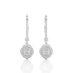 1 1/4 ctw Round Lab Grown Diamond Drop Earrings