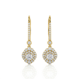 1 1/4 ctw Round Lab Grown Diamond Drop Earrings