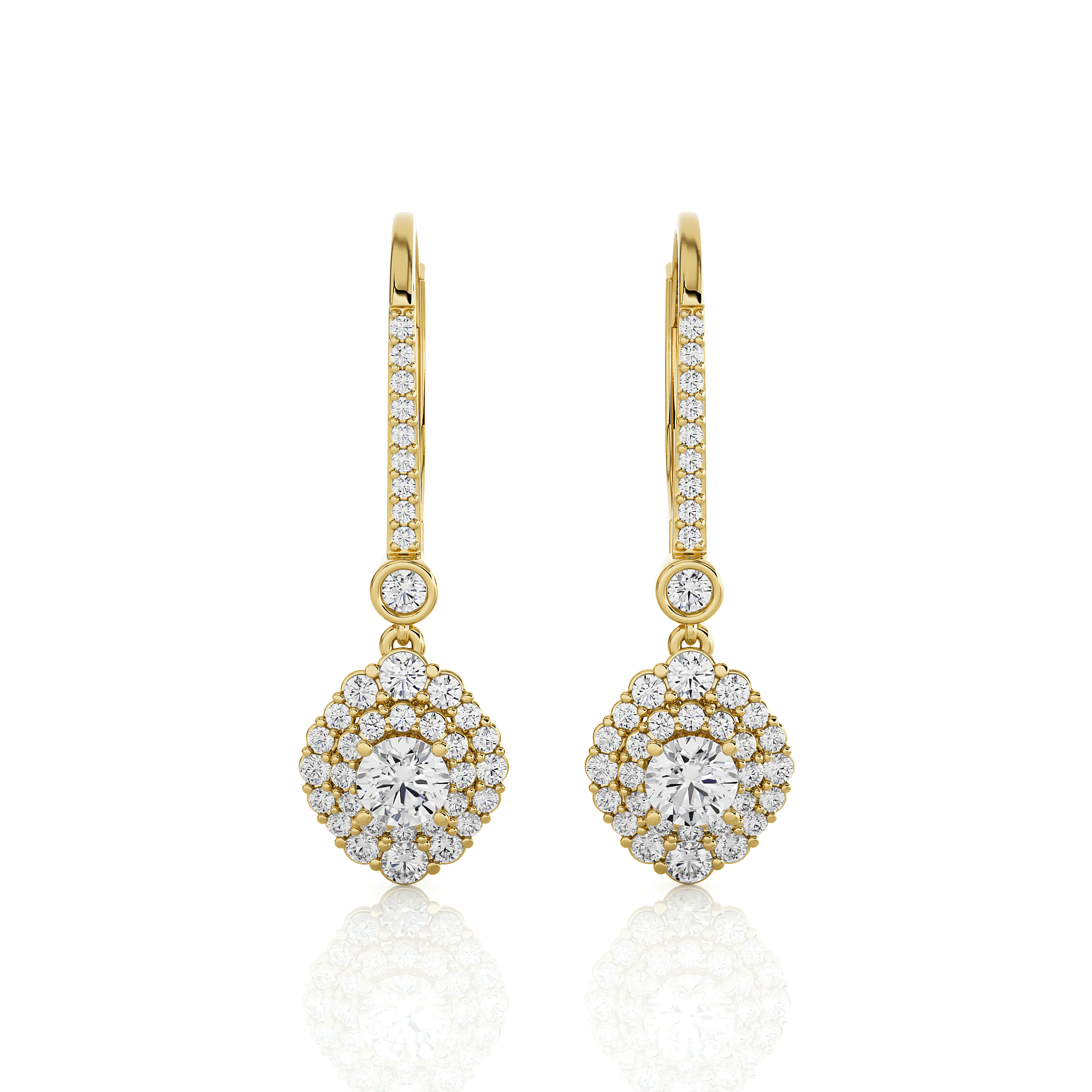 1 1/4 ctw Round Lab Grown Diamond Drop Earrings