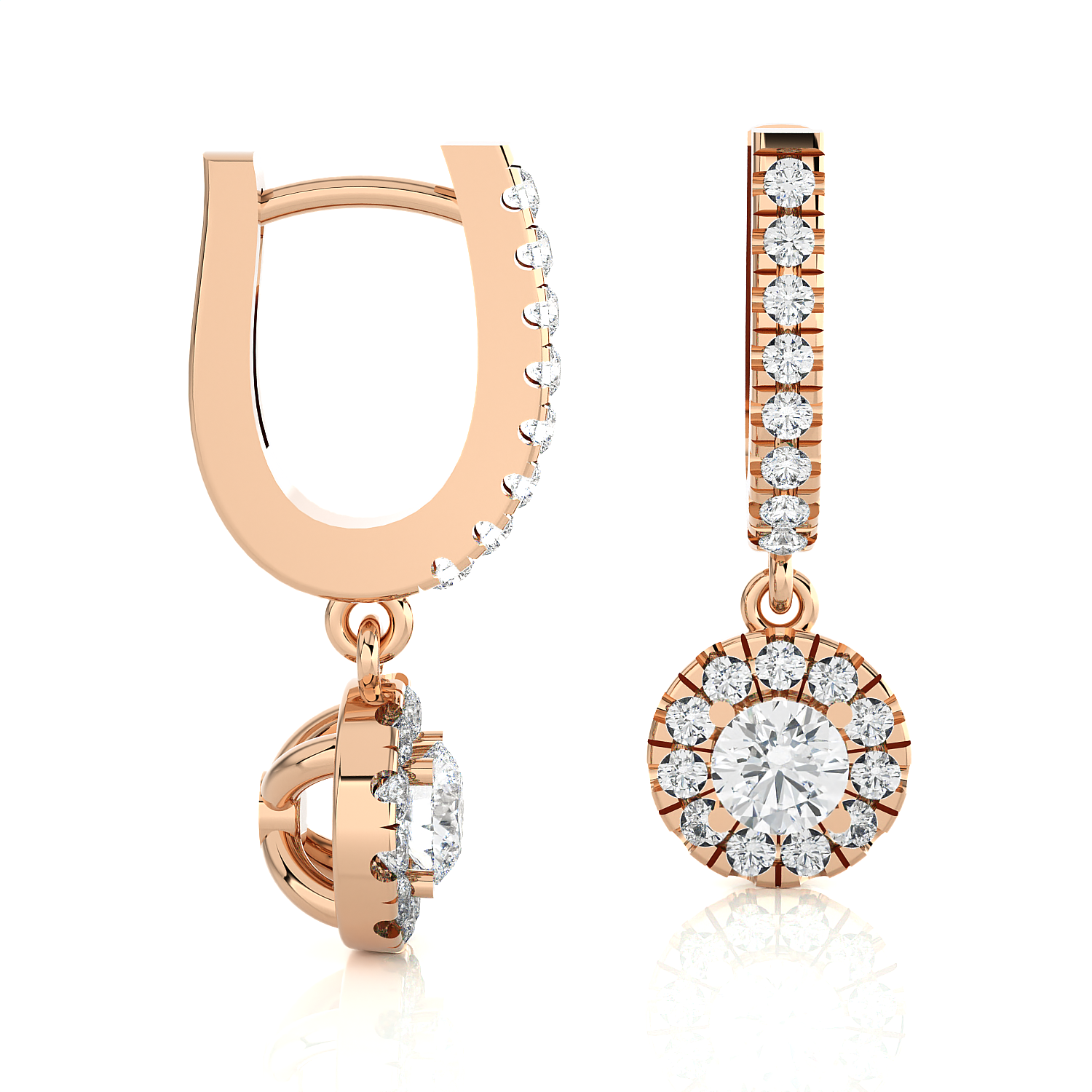 1 1/3 ctw Round Lab Grown Diamond Drop Earrings