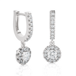 1 1/3 ctw Round Lab Grown Diamond Drop Earrings