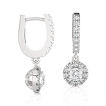 1 1/3 ctw Round Lab Grown Diamond Drop Earrings