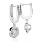 1 1/3 ctw Round Lab Grown Diamond Drop Earrings