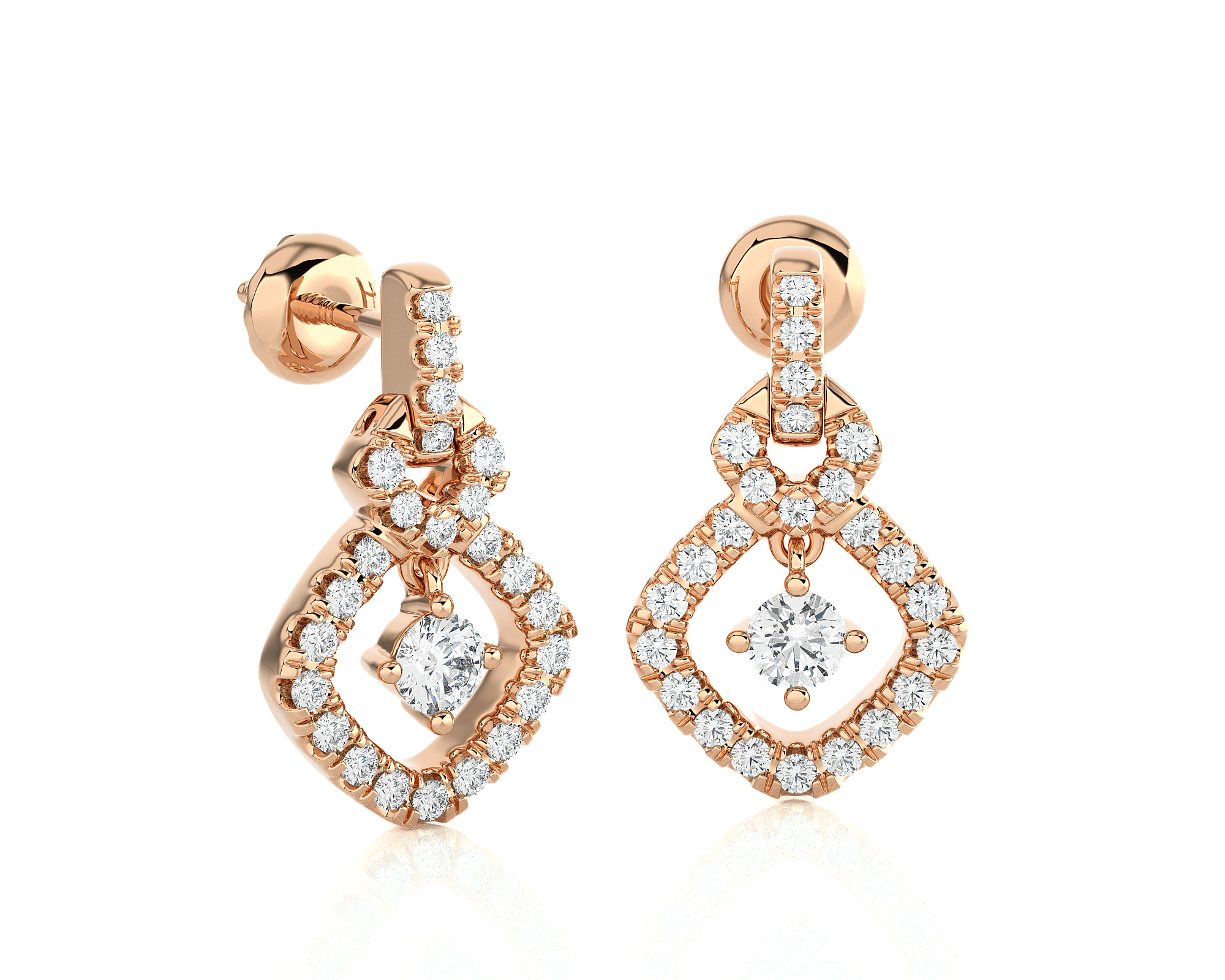 1/2 ctw Round Lab Grown Diamond Stud Earrings