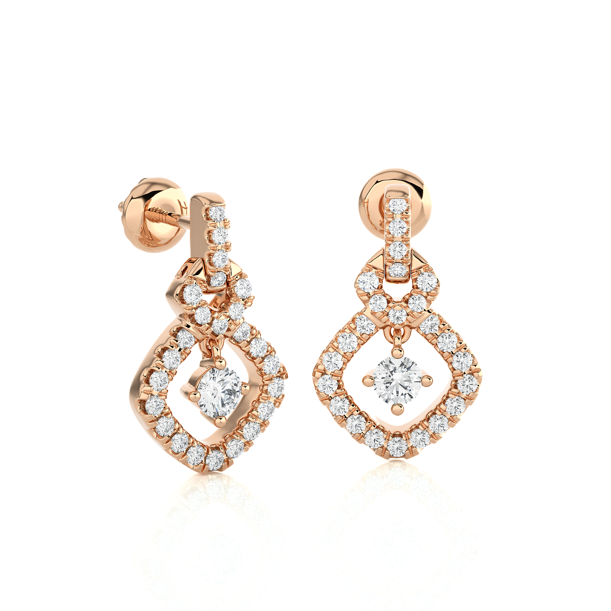 1/2 ctw Round Lab Grown Diamond Stud Earrings