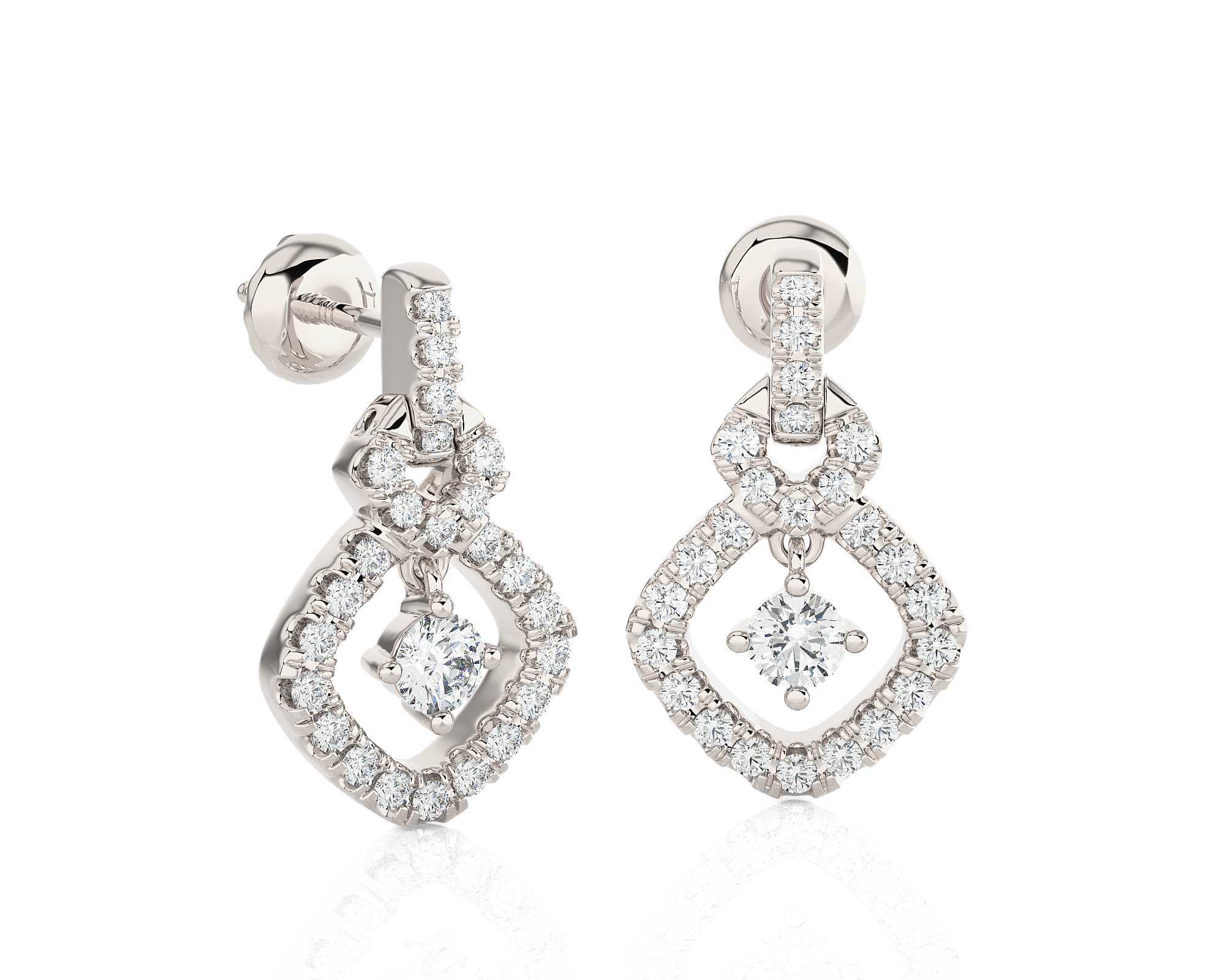 1/2 ctw Round Lab Grown Diamond Stud Earrings