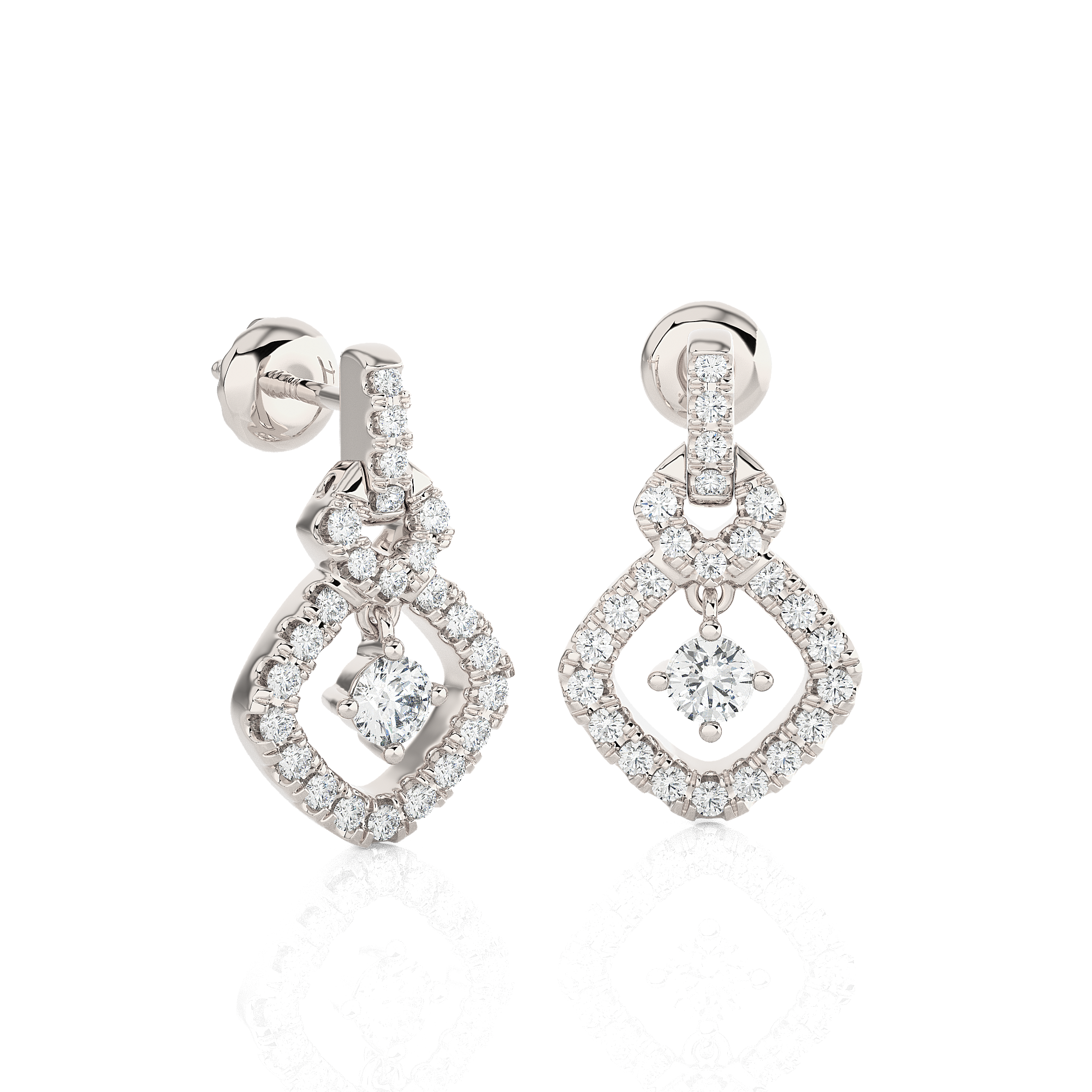 1/2 ctw Round Lab Grown Diamond Stud Earrings