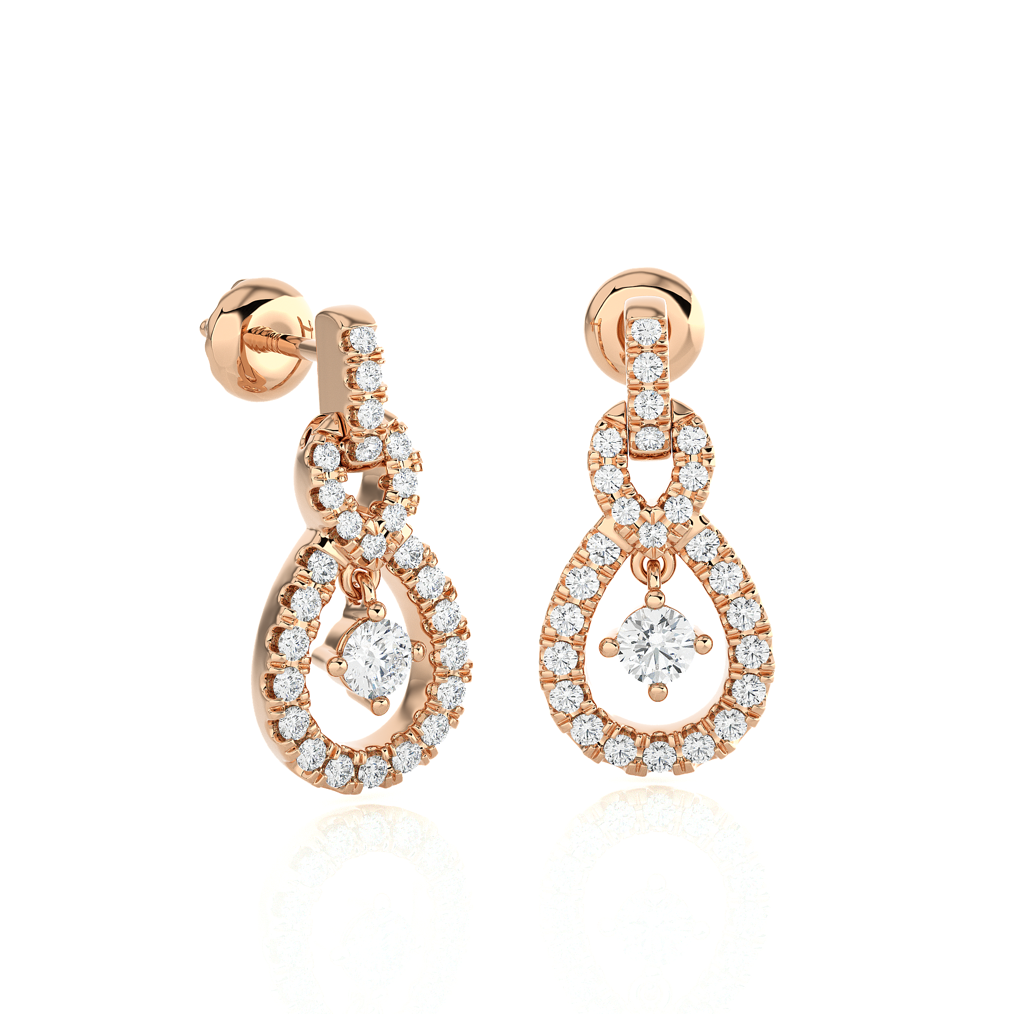 1/2 ctw Round Lab Grown Diamond Stud Earrings