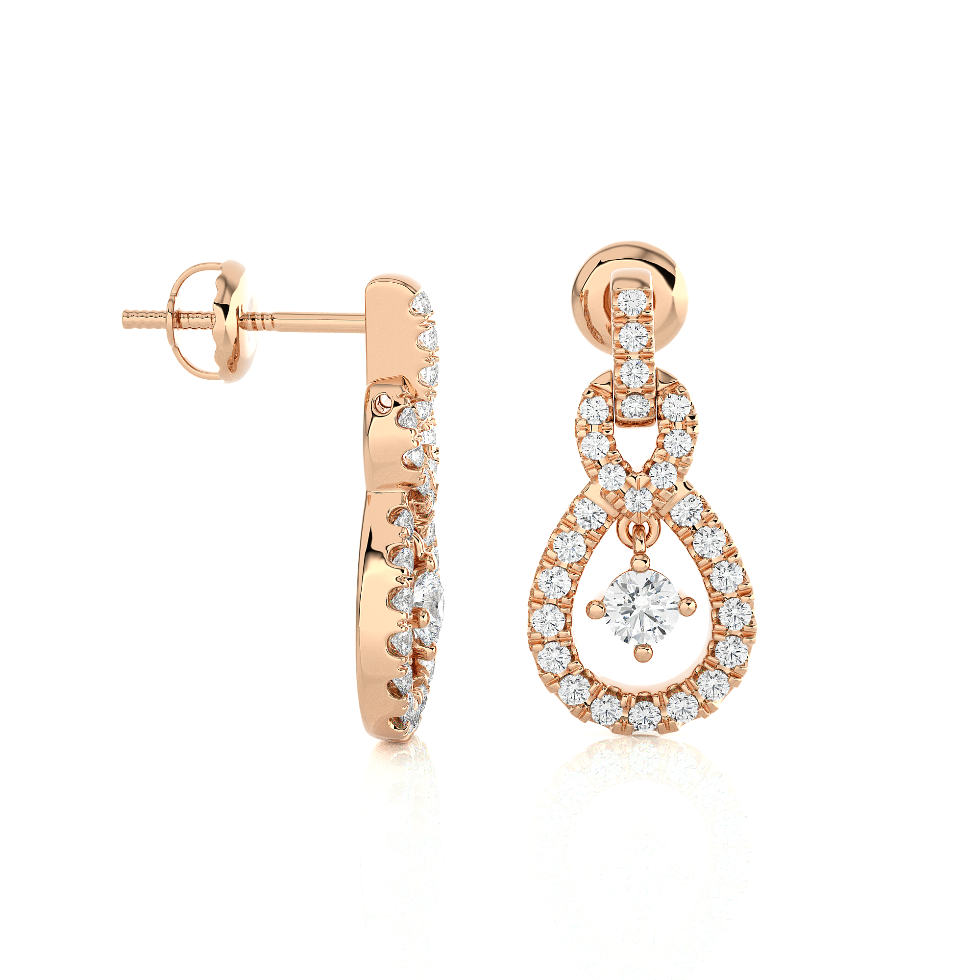 1/2 ctw Round Lab Grown Diamond Stud Earrings