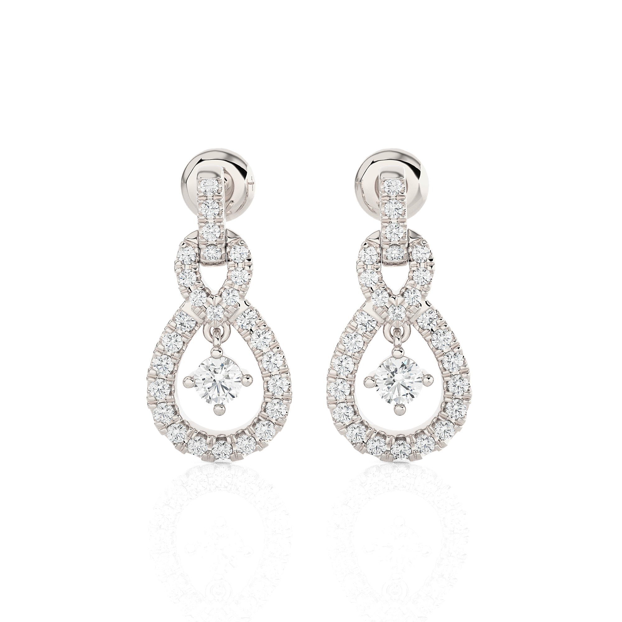 1/2 ctw Round Lab Grown Diamond Stud Earrings