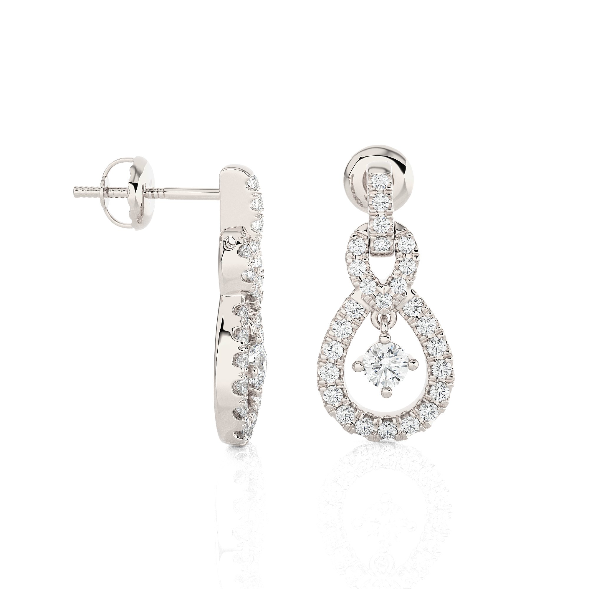 1/2 ctw Round Lab Grown Diamond Stud Earrings