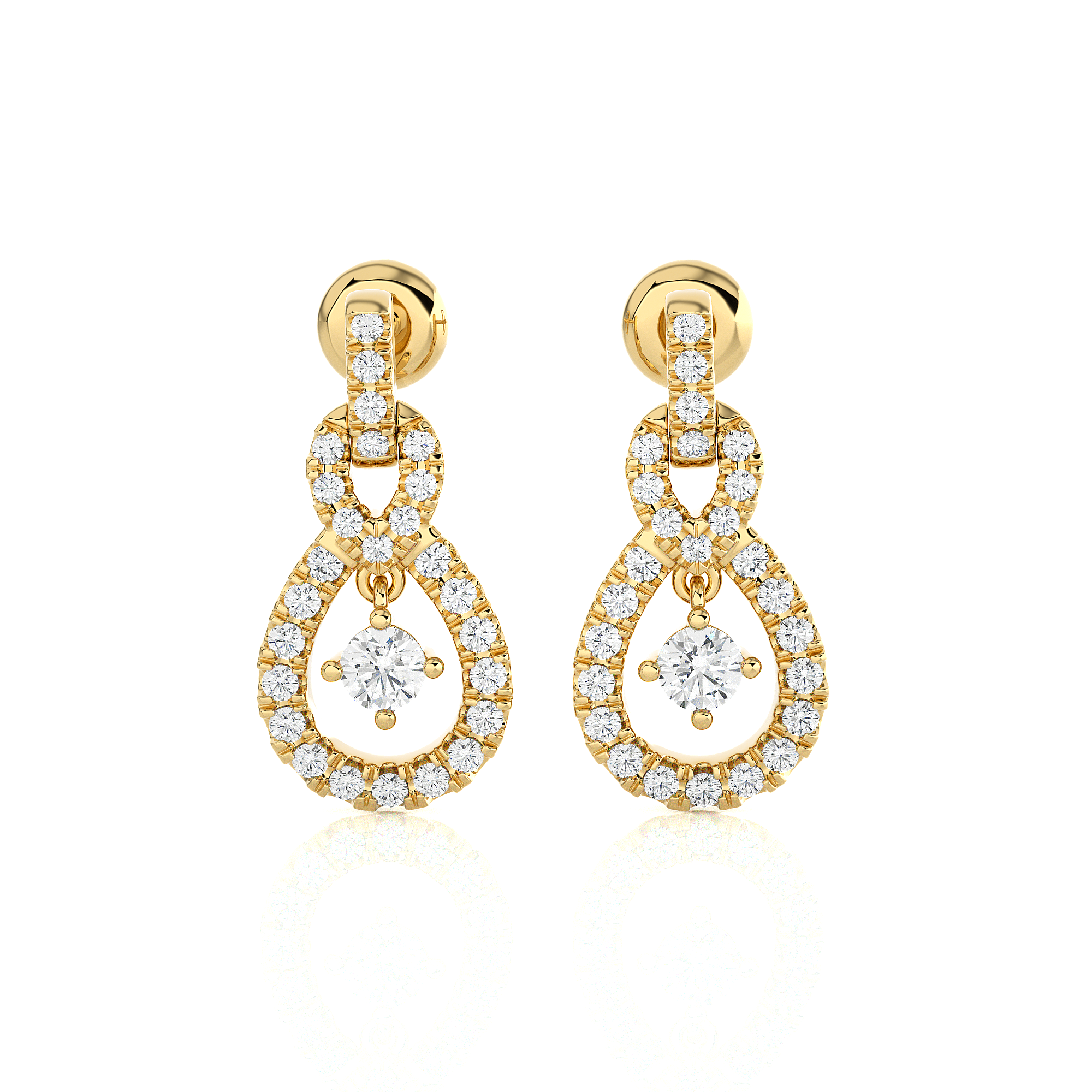 1/2 ctw Round Lab Grown Diamond Stud Earrings