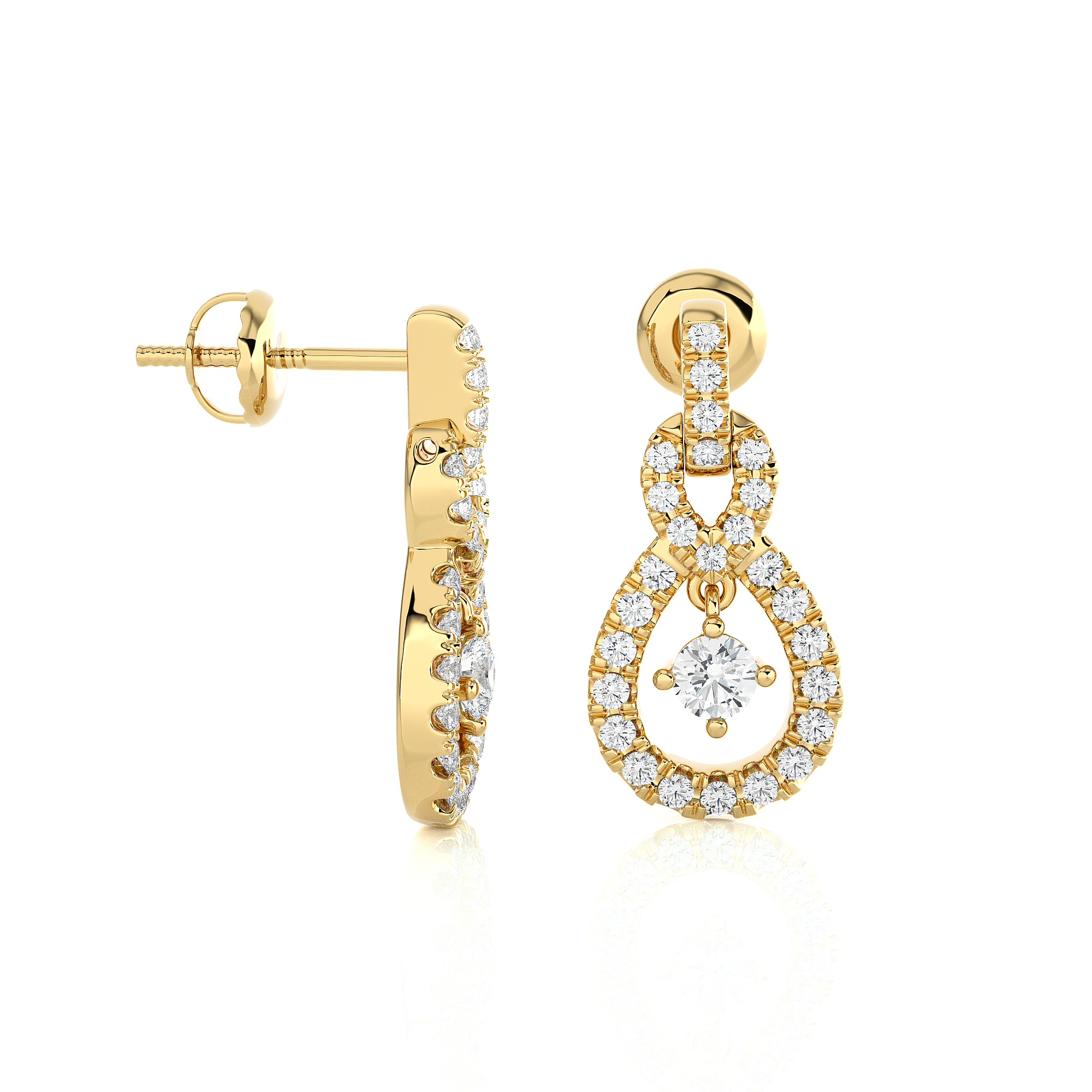1/2 ctw Round Lab Grown Diamond Stud Earrings