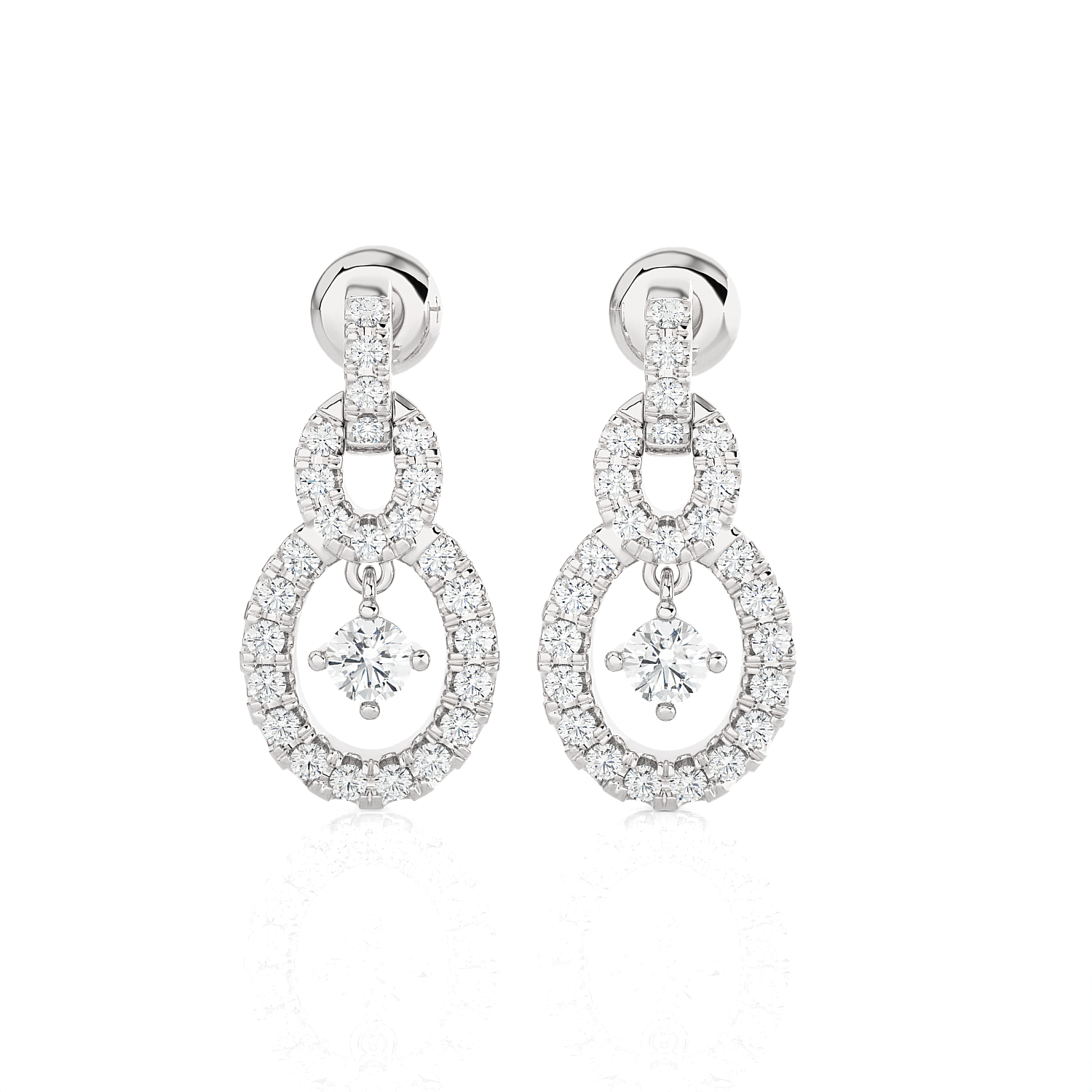 1/2 ctw Round Lab Grown Diamond Stud Earrings