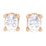 Oval Lab Grown Diamond Solitaire Stud Earrings