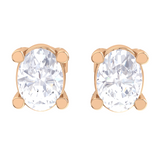 Oval Lab Grown Diamond Solitaire Stud Earrings