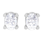 Oval Lab Grown Diamond Solitaire Stud Earrings