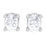 Oval Lab Grown Diamond Solitaire Stud Earrings