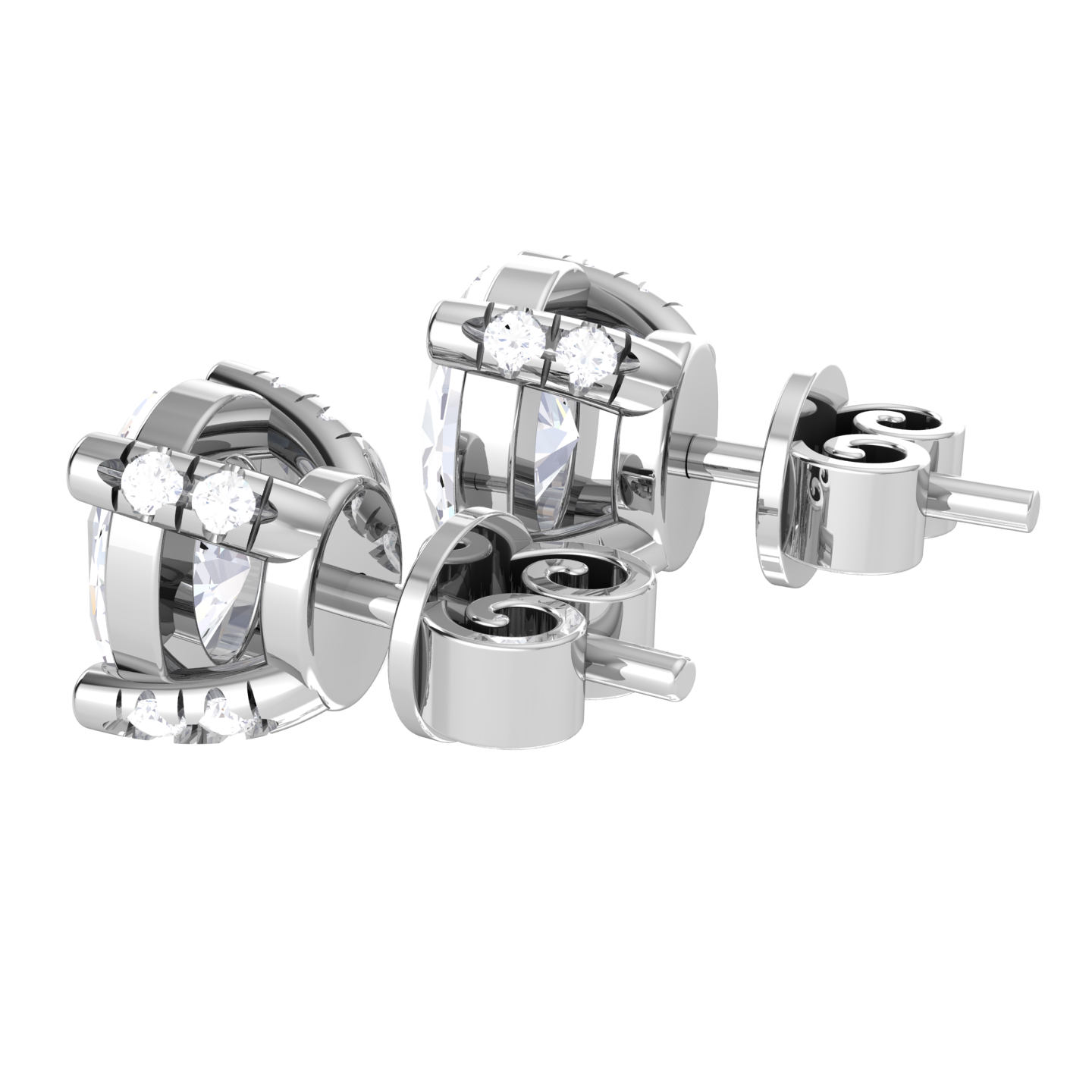 Oval Lab Grown Diamond Solitaire Stud Earrings