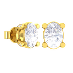 Oval Lab Grown Diamond Solitaire Stud Earrings