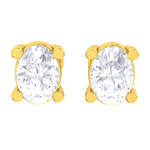 Oval Lab Grown Diamond Solitaire Stud Earrings