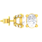 Oval Lab Grown Diamond Solitaire Stud Earrings