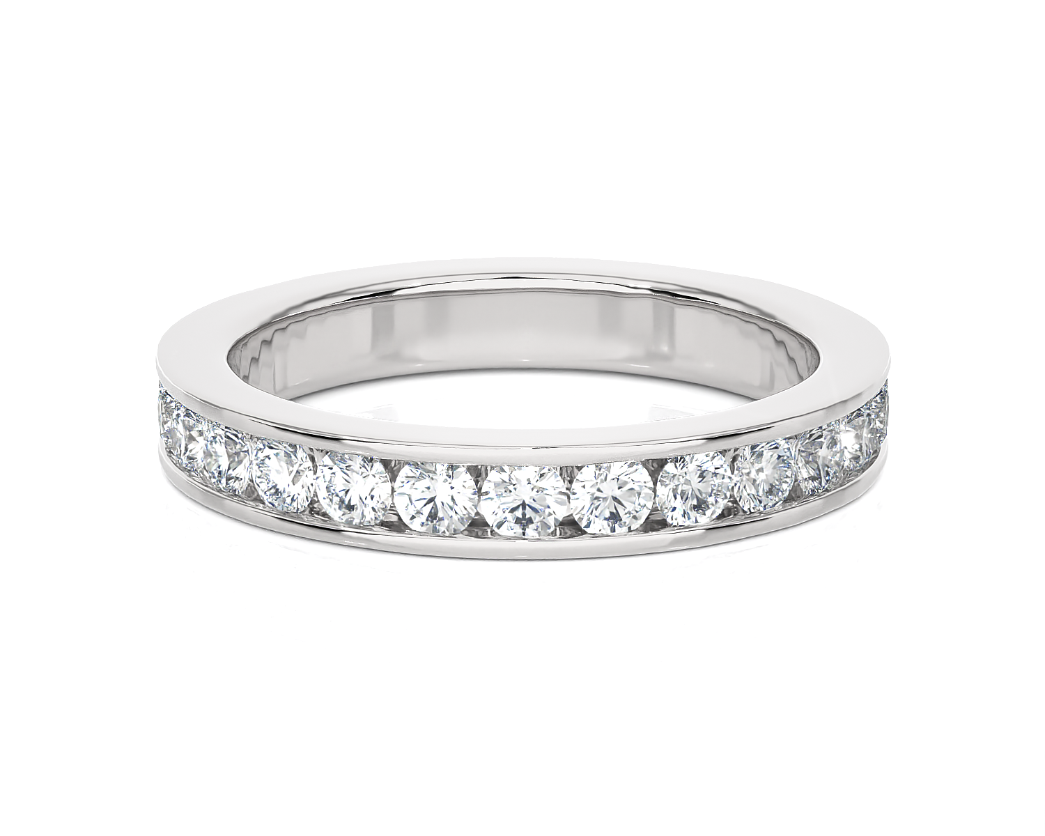 1 7/8 ctw Round Lab Grown Diamond Channel Set Eternity Band