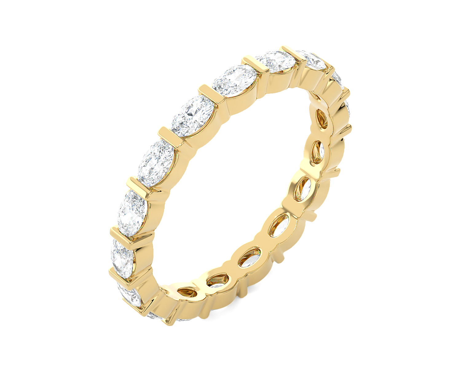 1 7/8 ctw Oval-Shape Lab Grown Diamond Channel Set Eternity Band