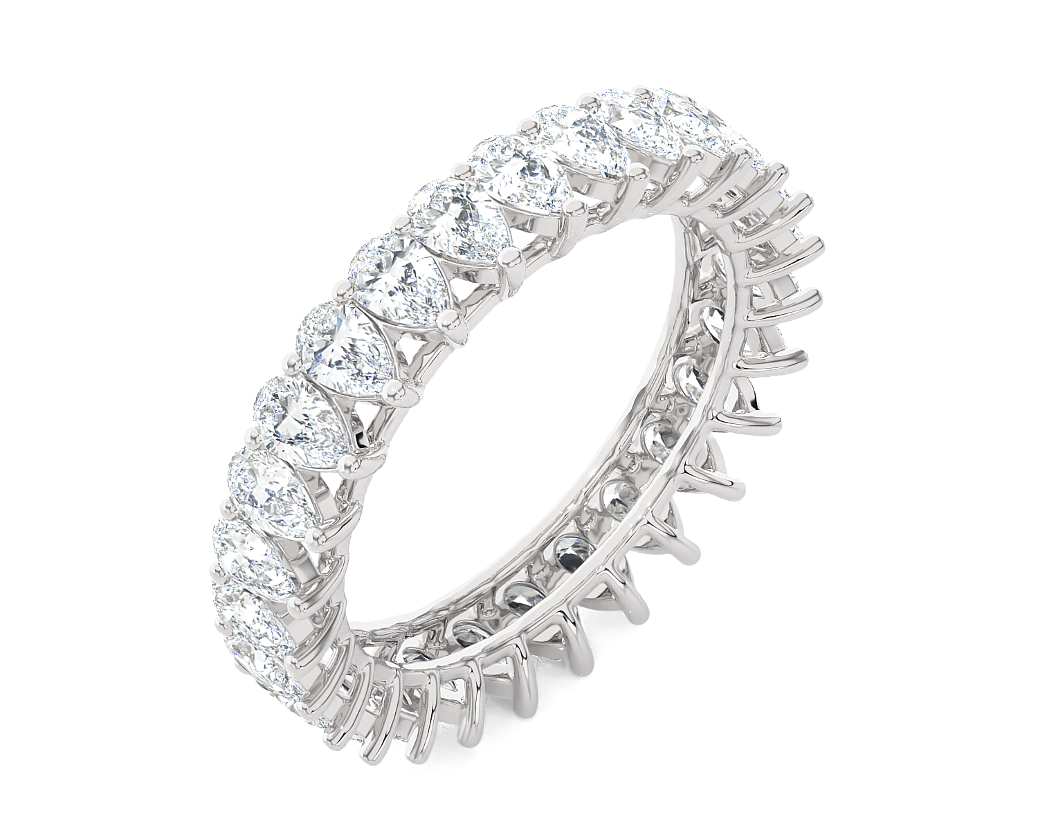 1 5/8 ctw Pear-Shape Lab Grown Diamond Eternity Band