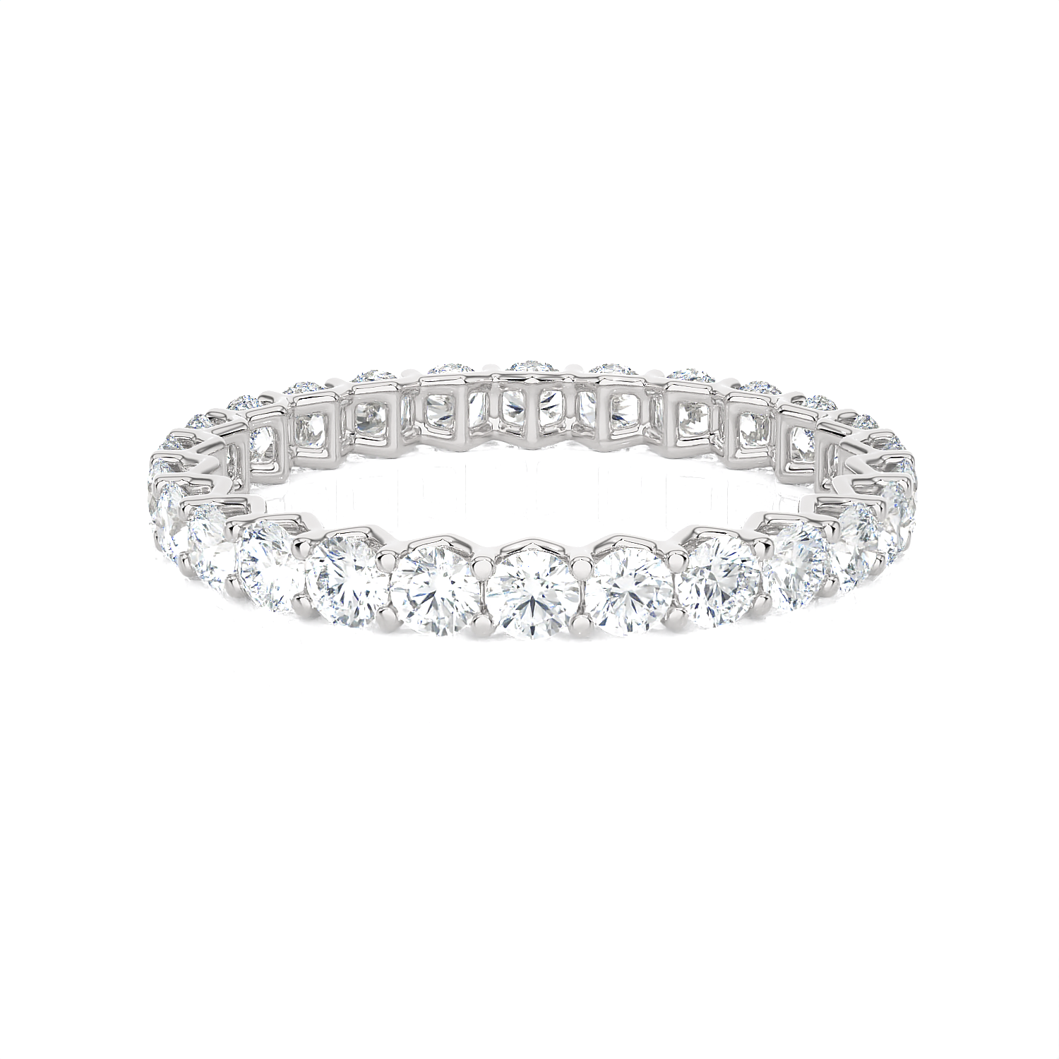 1 1/2 ctw Round Lab Grown Diamond V-Prong  Eternity Band
