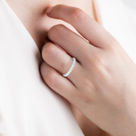 1 1/2 ctw Round Lab Grown Diamond V-Prong  Eternity Band