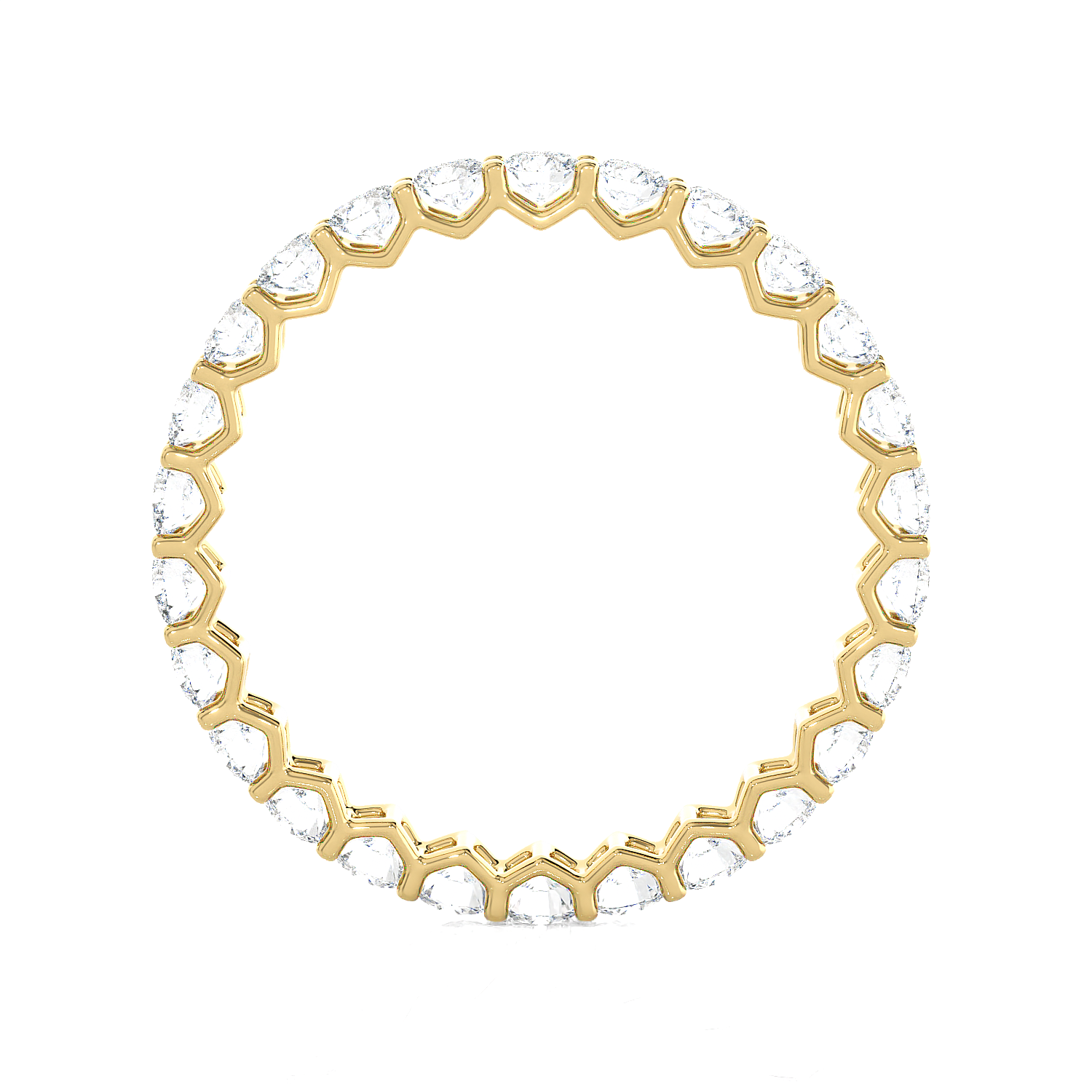 1 1/2 ctw Round Lab Grown Diamond V-Prong  Eternity Band