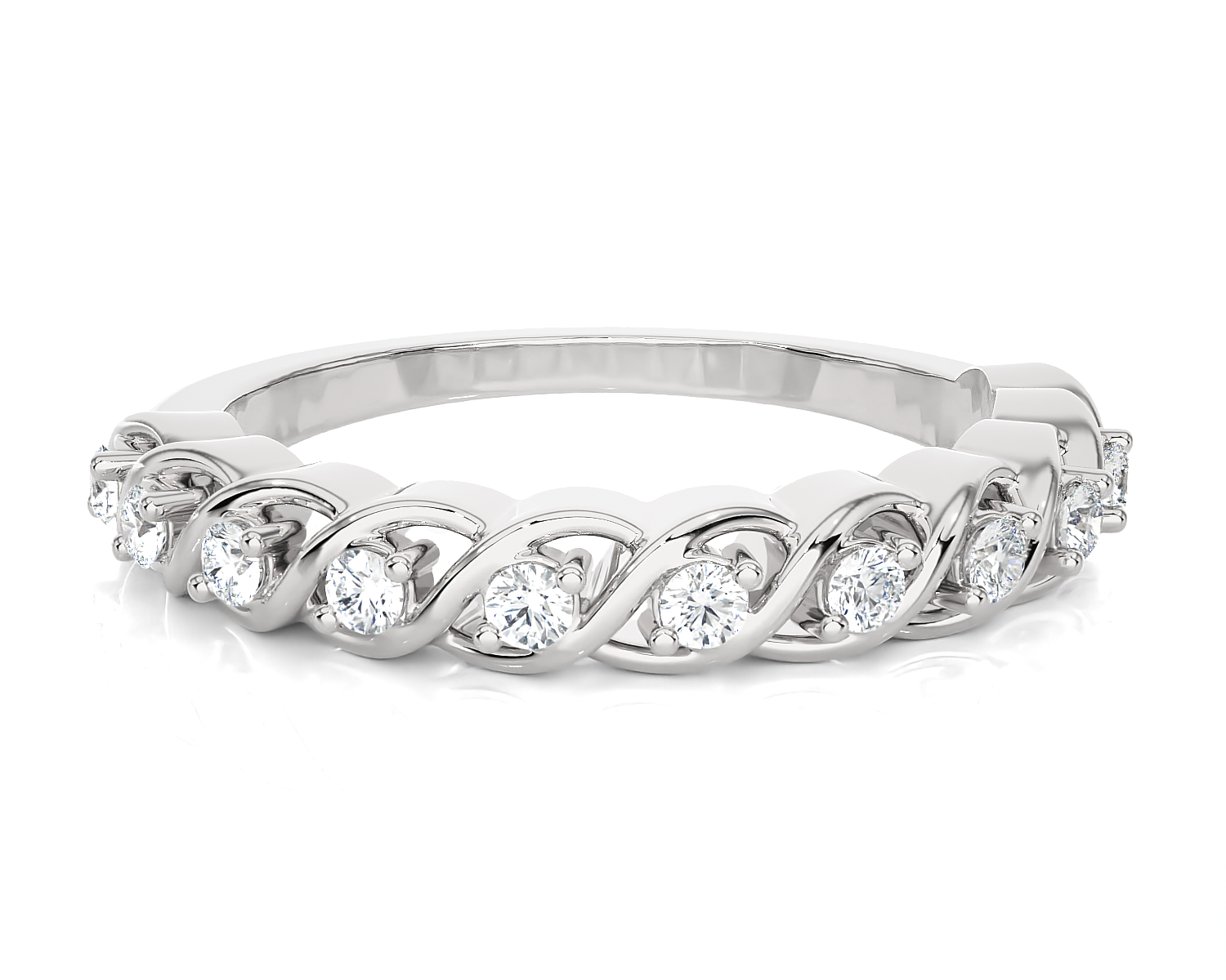 1/4 ctw Round Lab Grown Diamond Anniversary Ring